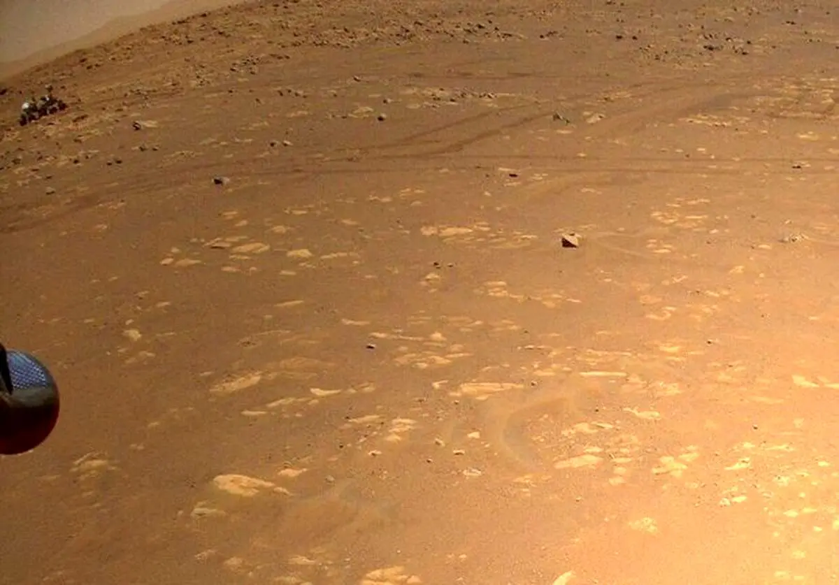 عکس هوایی بالگرد «نبوغ» از مریخ‌نورد «استقامت»