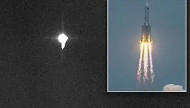موشک چینی در حال نزدیک شدن به زمین + عکس