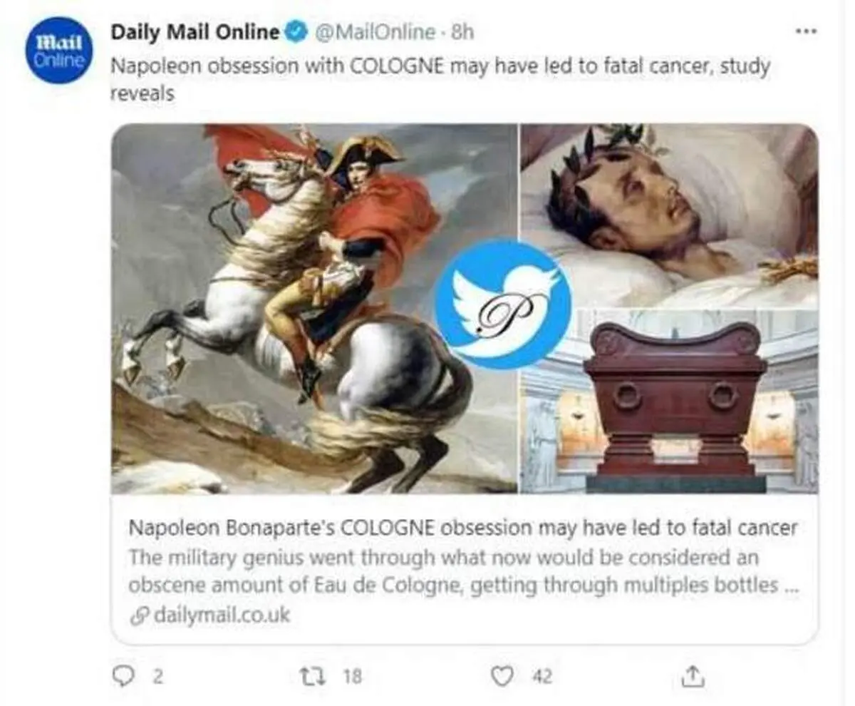 ادکلن، باعث مرگ ناپلئون بناپارت شده است!