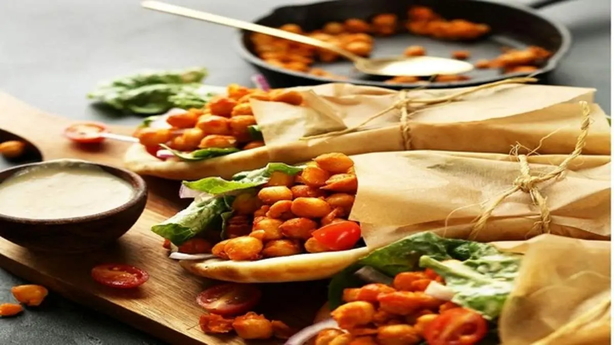 طرز تهیه ساندویچ رپ نخود سالم و مقوی