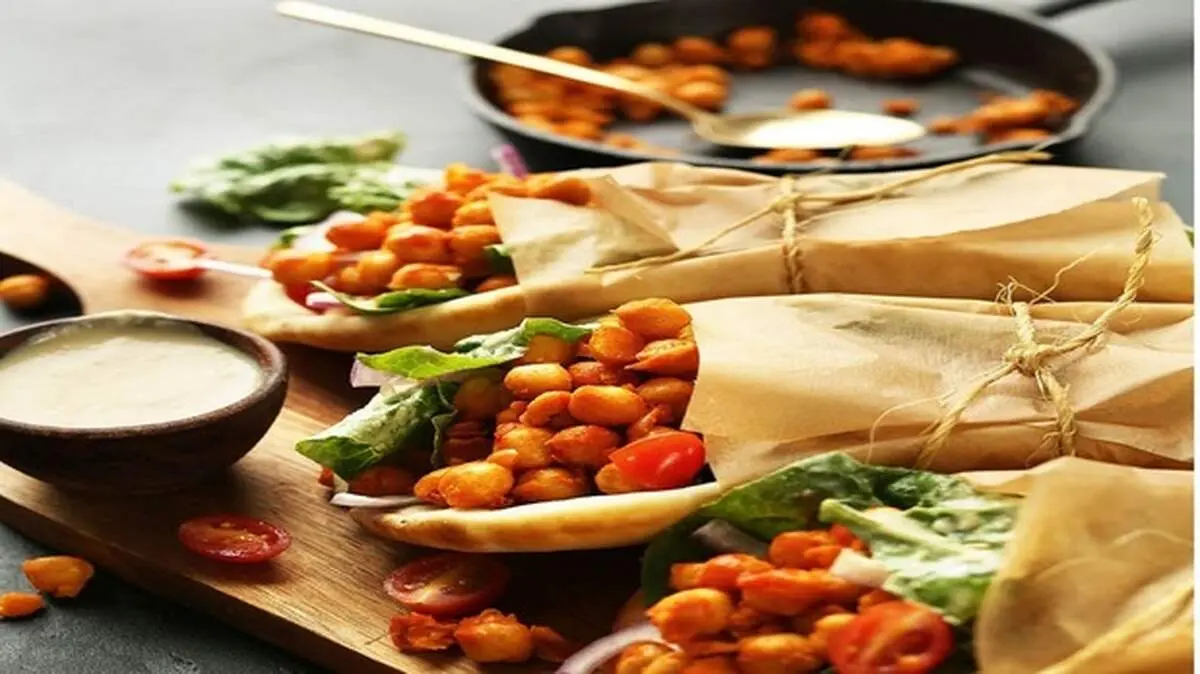 طرز تهیه ساندویچ رپ نخود سالم و مقوی