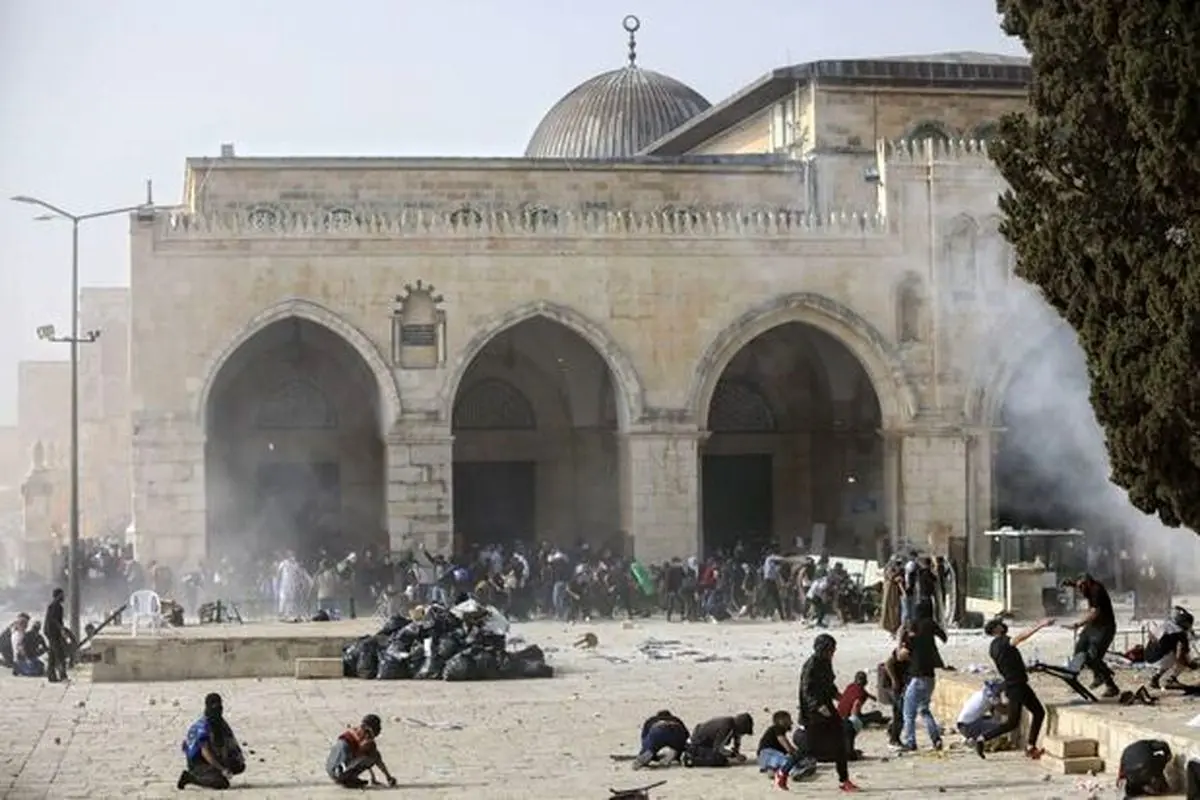 تصاویری از درگیری فلسطینی ها و پلیس اسرائیل در بیت المقدس