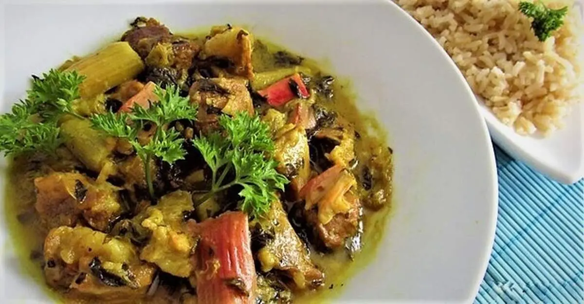 طرز تهیه خورش ریواس زنجان، خوشمزه و ترش