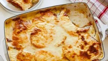 طرز تهیه کاسرول ژامبون و سیب زمینی پنیری