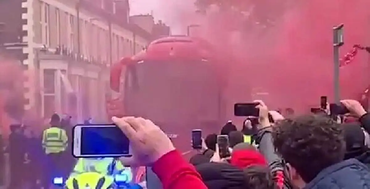 حمایت هواداران لیورپول از این تیم پیش از آخرین بازی + فیلم