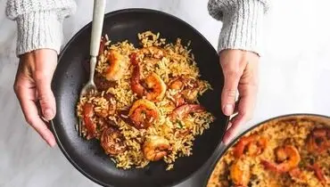 طرز تهیه میگو پلو اسپانیایی، پیشنهاد خوشمزه