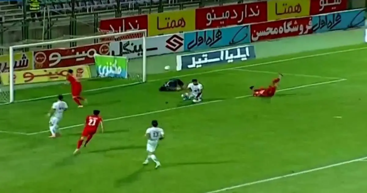 گل اول پرسپولیس به ذوب آهن توسط مغانلو + فیلم