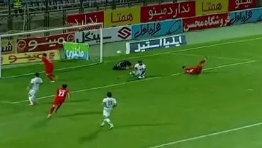گل اول پرسپولیس به ذوب آهن توسط مغانلو + فیلم