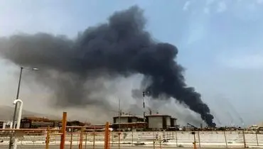 آتش‌سوزی گسترده در انبار ضایعات پتروپالایش کنگان + فیلم