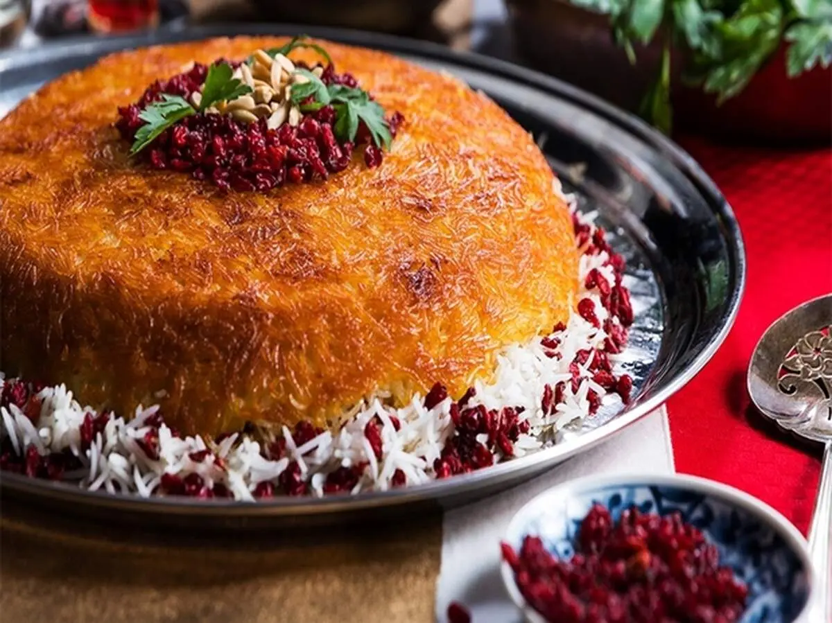 طرز تهیه ته چین قارچ و گردو خوشمزه و لذیذ