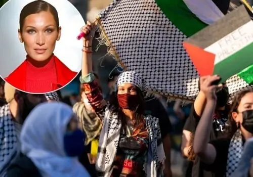 «بلا حدید» در پشت صحنه یک نمایش در نیویورک/ عکس