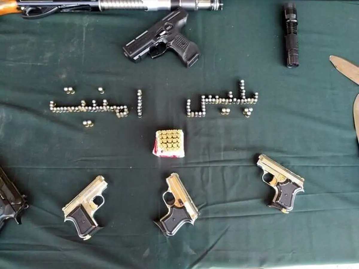 کشف ۹۶ اسلحه جنگی و شکاری از خانه‌ای در پاسداران