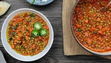 طرز تهیه خورش نخود فرنگی متفاوت با سیب زمینی