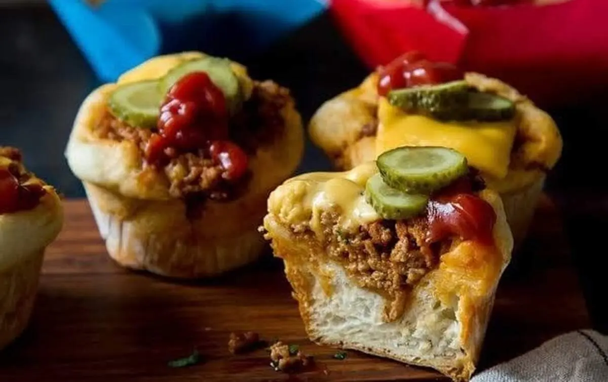 طرز تهیه مافین چیز برگر خوشمزه