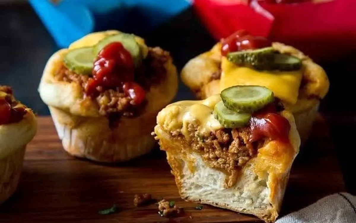 طرز تهیه مافین چیز برگر خوشمزه