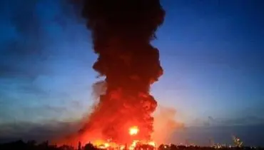 انفجار و آتش سوزی در پالایشگاه آمریکا + فیلم