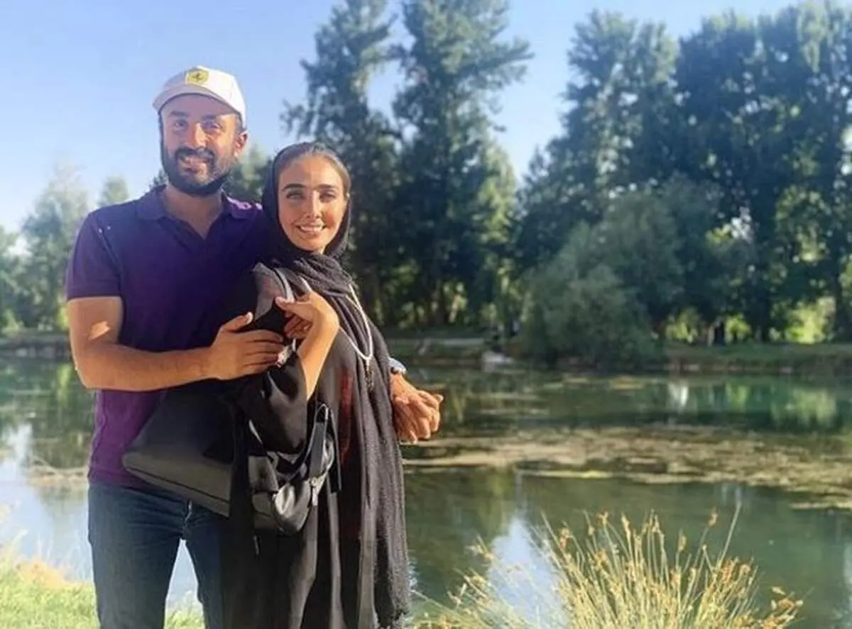 سلفی دریا مرادی دشت و همسرش + عکس