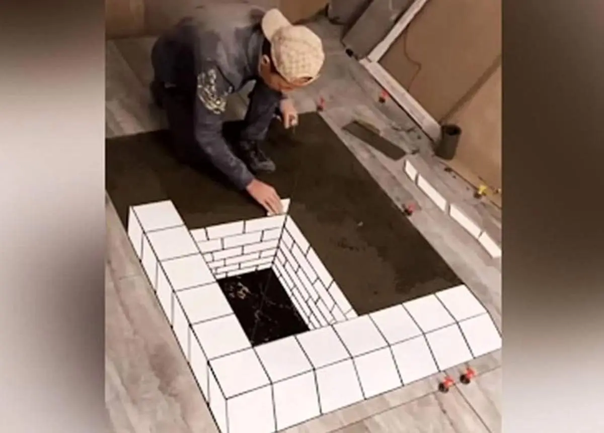 کاشی کاری سه بعدی حیرت آور + فیلم