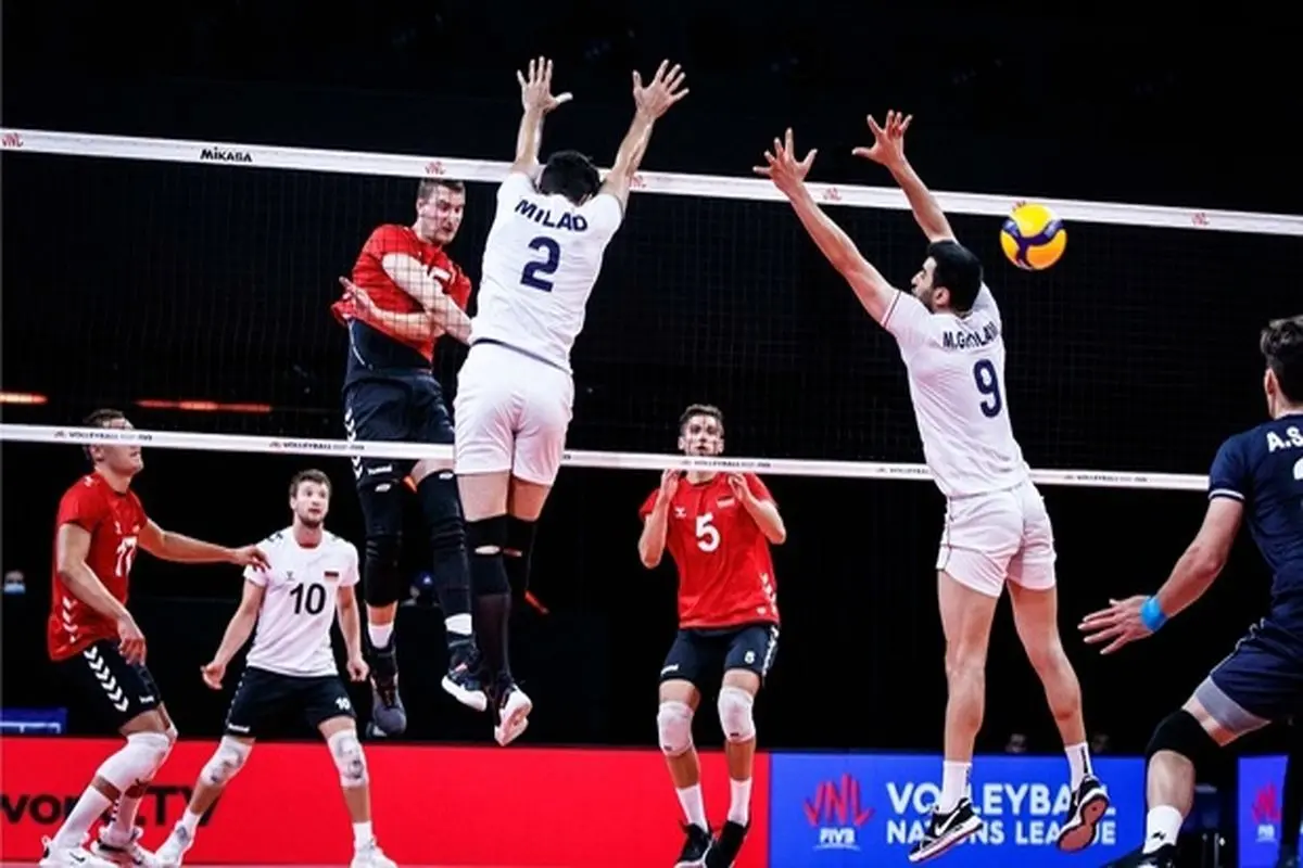 ایران ۲ - آلمان ۳/ باخت ملی پوشان والیبال در بازی سخت و نفس گیر
