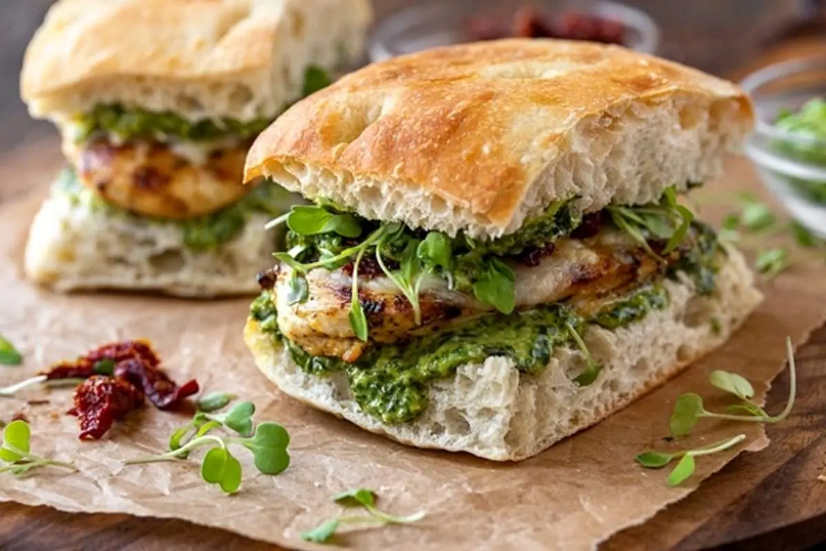 طرز تهیه ساندویچ مرغ با چاشنی به همراه نحوه پخت آن