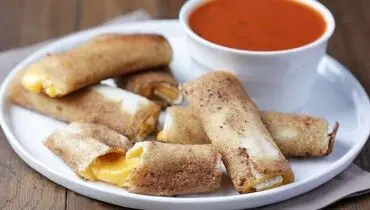 طرز تهیه رول پنیر و فلفل کبابی خوشمزه