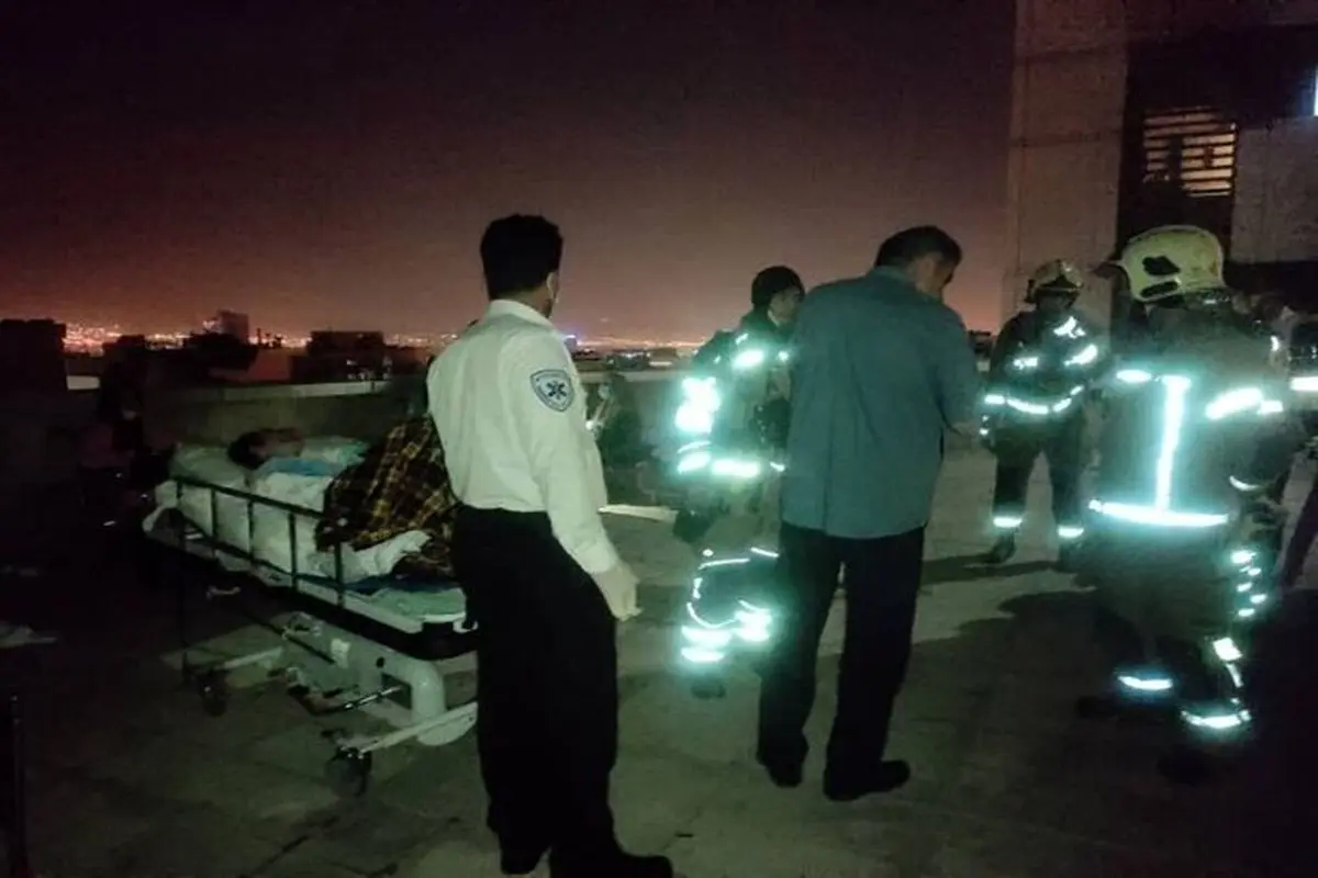آتش سوزی وحشتناک در بیمارستان ۷ طبقه یوسف آباد تهران