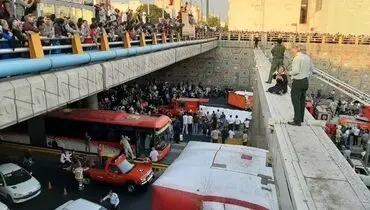 نجات دختر جوان از خودکشی در اتوبان امام علی تهران + فیلم