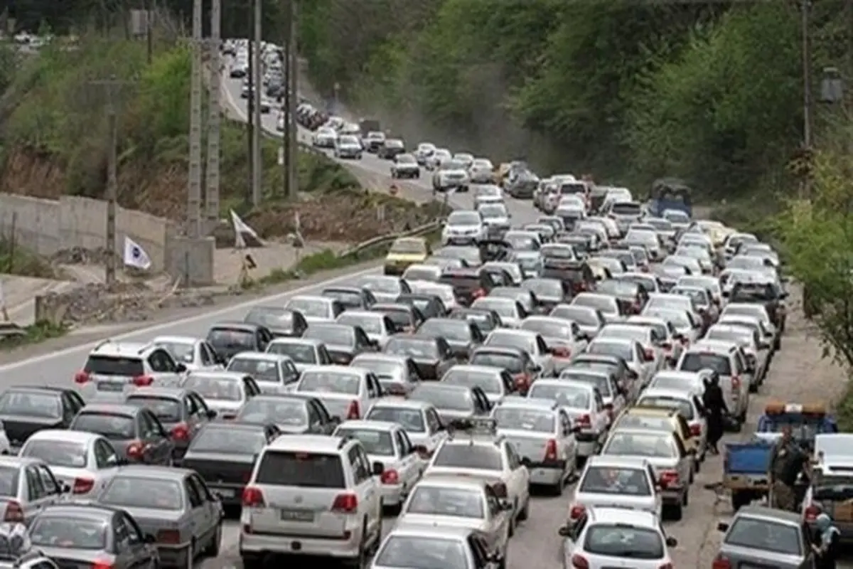 ترافیک سنگین در محور کرج - چالوس