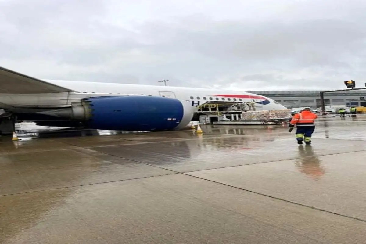 سقوط هواپیمای انگلیسی در فرودگاهی در لندن+عکس