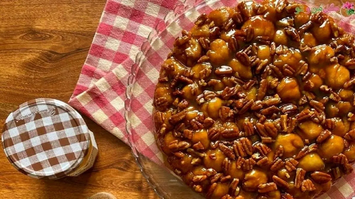 طرز تهیه نان کارامل و گردو خوشمزه