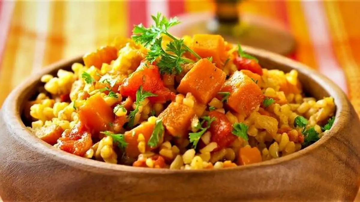 طرز تهیه پلو کدو حلوایی لذیذ