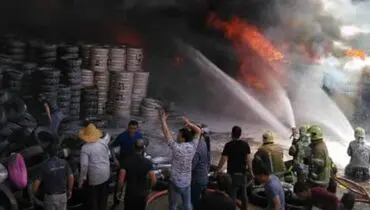 وقوع حریق گسترده انبار کالا در محدوده بازار تهران
