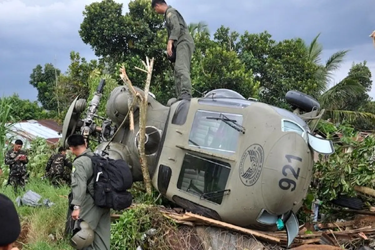 سقوط یک فروند بالگرد ارتش فیلیپین