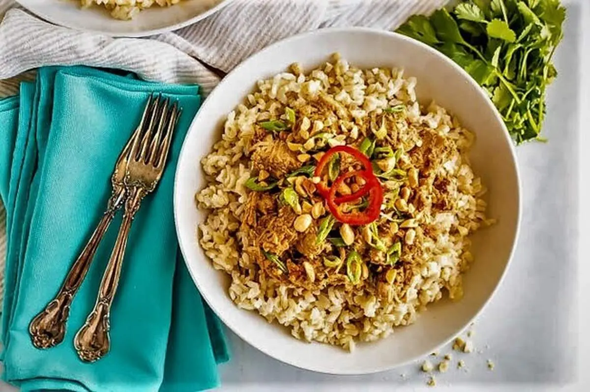 طرز تهیه پلو پیازچه با مرغ، محبوب و پرطرفدار