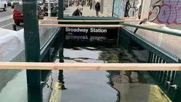 سیلاب بی‌سابقه در متروهای نیویورک + فیلم