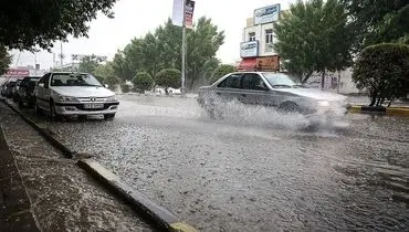 آب گرفتگی معابر سطح شهر شیراز