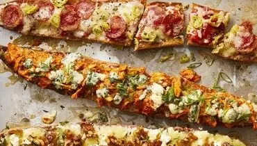طرز تهیه پیتزا‌ی خوشمزه و آسان با نان باگت