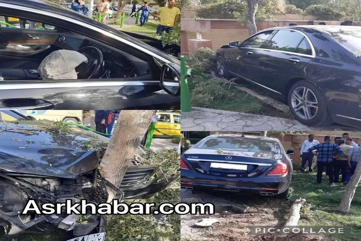 تصادف سنگین و وحشتناک بنز S۵۰۰ گذر موقت در تهران + عکس