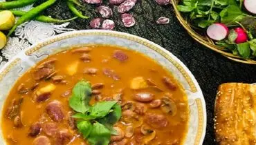 طرز تهیه خوراک لوبیا عروس با قارچ