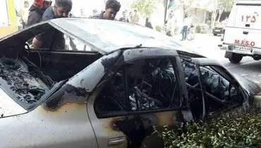 قاب‌های هولناک از انفجار گاز پیک‌نیکی در یک خودرو در مشهد + عکس