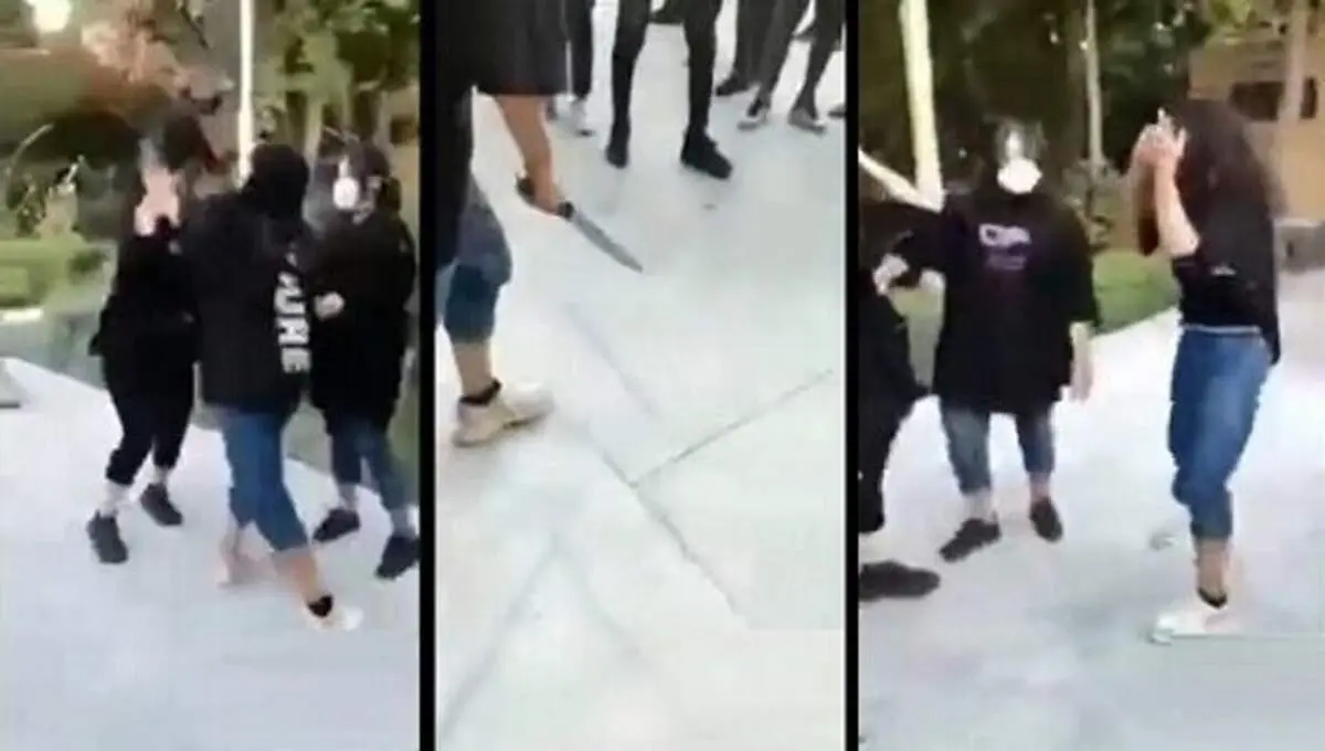 دختر قمه کش و دوستانش در اداره پلیس