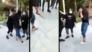 دختر قمه کش و دوستانش در اداره پلیس