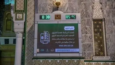 نصب یکصد تابلوی راهنمای الکترونیک در مسجد الحرام در موسم حج امسال+ عکس