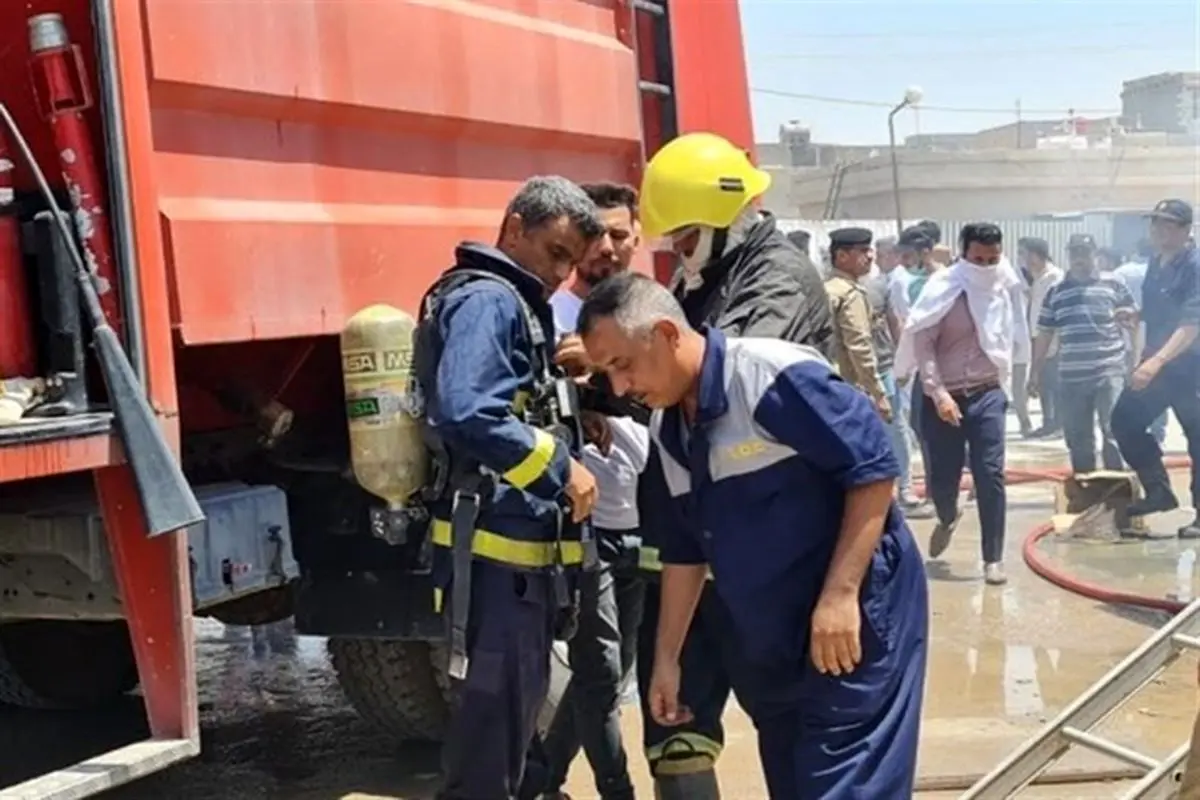 آتش‌سوزی در بیمارستان استان واسط عراق+فیلم