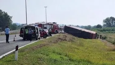 ۵۴ کشته و زخمی در حادثه واژگونی اتوبوس در کرواسی