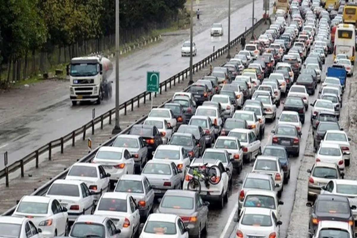 ترافیک سنگین در محور کندوان و آزادراه قزوین-تهران