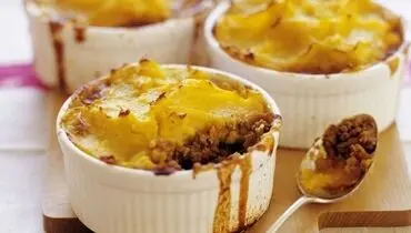 طرز تهیه سوفله سیب زمینی و گوشت چرخ کرده