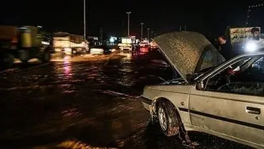وقوع سیلاب در مازندران/ محور کندوان مسدود شد + فیلم