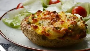 طرز تهیه سیب زمینی شکم پر  خوشمزه و مجلسی
