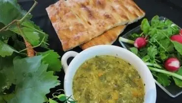 طرز تهیه آش برگ مو